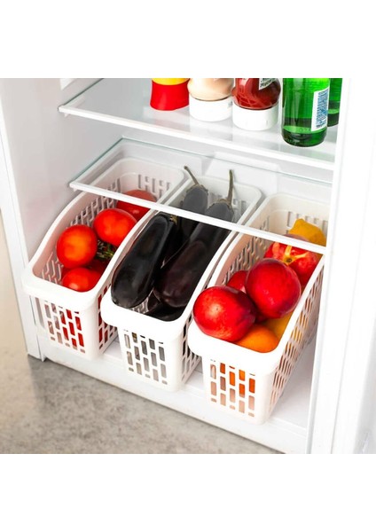 Org-22 3 Lü Çok Amaçlı Buzdolabı Içi Düzenleyici Sebze Meyve Organizer Sepet
