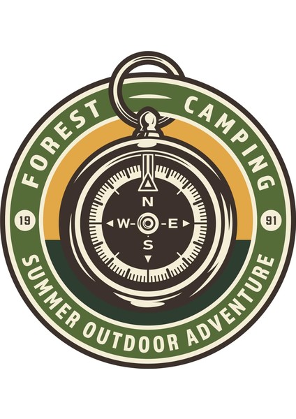 Aksesuar Adventure Camping Pusula Sticker Off Road Sticker 2 Model 10 x 10,5 cm