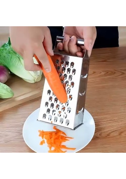 4 Yüzeyli Mutfak Rendesi, Metal Saplı, Gümüş fiyatları