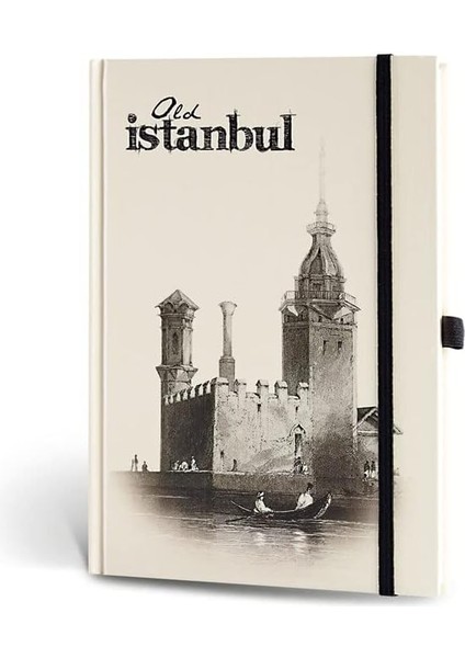 Color Eski Istanbul Journal Çizgili Lastikli Kız Kulesi