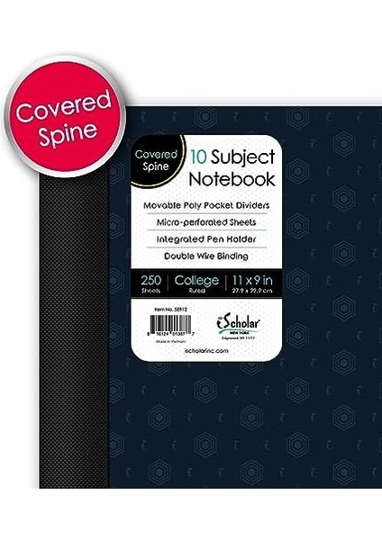 Iq Poly Fashion Cover 10 Bölmeli Not Defteri, Kolej Çizgili, 27,9 x 21,6 Cm, 250 Yaprak, Tasarımlar Değişebilir (58912), Modaya Uygun Baskı Koyu modelleri