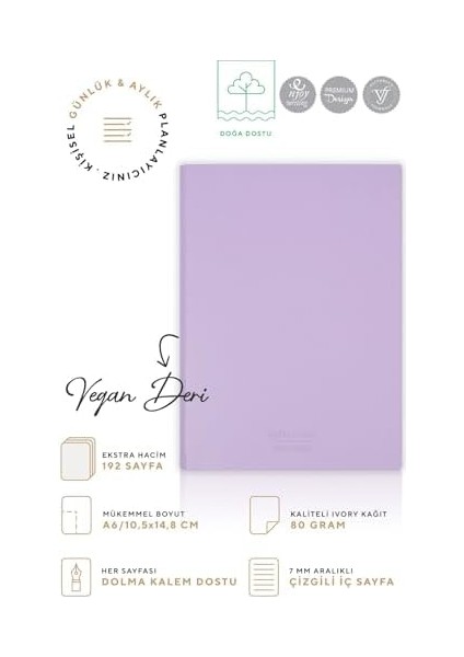 Esnek Kapak Cep Defteri A6 Krem 96 Yp. Çizgili fiyatları