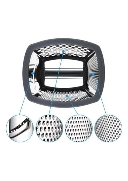Metal Rende Paslanmaz Çelik Çok Amaçlı ve Dayanıklı Tasarım Sebze Peynir ve Meyve Rendesi Ergonomik Saplı Kolay Temizlenebilir Mutfak Için Pratik ve Şık (24 Cm)