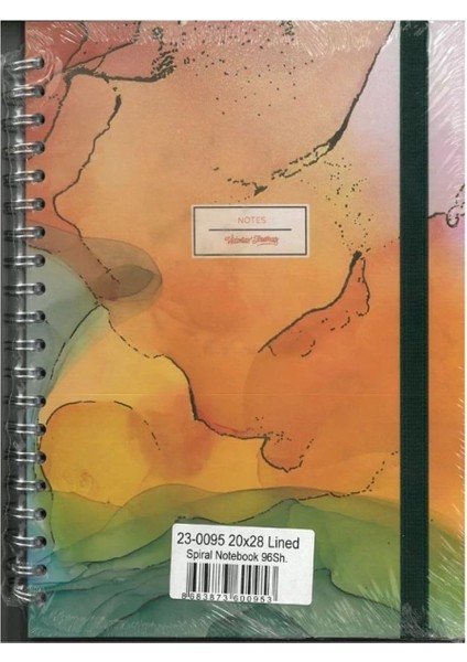 Notes 20X28CM Spiralli Sert Kapak 90GR. 96YP. Çizgili Defter