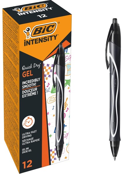 Gelocity Quick Dry Hızlı Kuruyan Jel Kalem 12'li Kutu Siyah