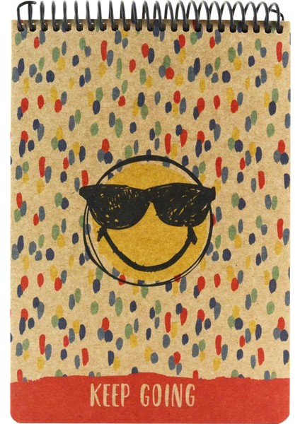 Smiley Bloknot A5 100 Yaprak Çizgili (Sert Kraft Kapak)