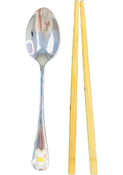 Kutulu Chopstick ve Kaşık Set (BAM-186-KEDI)