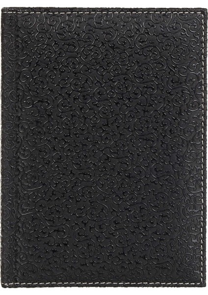 4812 Defter 14X20 Cm. Kareli̇ 160 Yapraklı Suni Deri Hilton Desen Kapaklı Siyah, Siyah