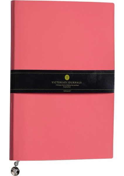 Rugan Esnek Kapak Çizgili Defter, 14.8X21 cm -Mercan