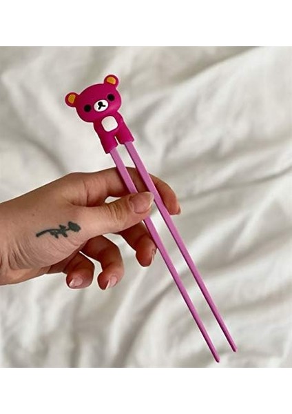 Chopstick ve Chopstick Öğrenme Aparatı Pembe
