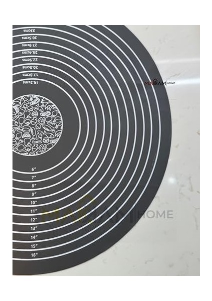 Home | Silikon Pişirme Pasta Mat Seti, Ölçülerle Hamur Açma Seti Silikon Yapışmaz Mat, Pasta, Kabuk, Kurabiye, Ekmek, Hamur Işleri, Makarna Için Mutfak Tezgah Matı Yuvarlak, Ölçülü (Siyah)