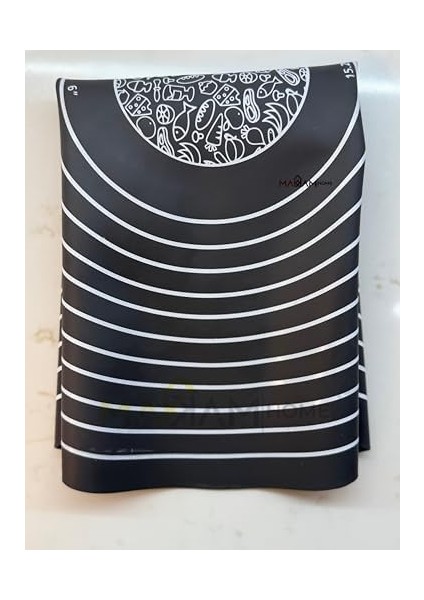 Home | Silikon Pişirme Pasta Mat Seti, Ölçülerle Hamur Açma Seti Silikon Yapışmaz Mat, Pasta, Kabuk, Kurabiye, Ekmek, Hamur Işleri, Makarna Için Mutfak Tezgah Matı Yuvarlak, Ölçülü (Siyah)