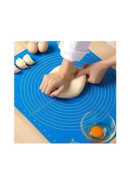 Group - 2'li Set 40X50 cm Silikon Hamur Açma Matı ve 3'lü Hamur Kesici Kazıyıcı Set modelleri