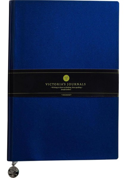 Rugan Esnek Kapak Çizgili Defter, 14.8X21 cm -Lacivert