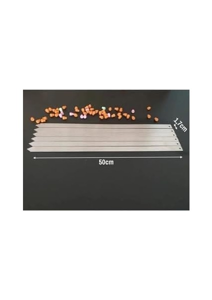 Kitchen 6 Adet Profesyonel Metal Kıyma Şiş (Adana-Urfa-Antep Kebap Şişi) Gri fiyatları