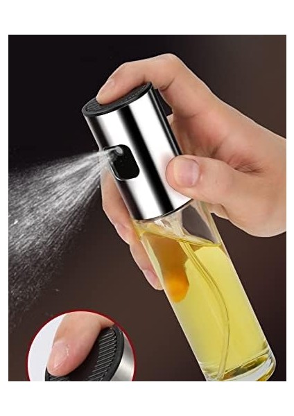 Püskürtücü Şişe, 100 ml Sirke Püskürtücü, Sos Spreyi, Izgara, Zeytinyağı Cam Şişe, Mutfak, Pişirme, Salata, Ekmek Pişirme, Barbekü Için (1 Adet)