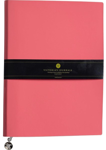 Rugan Esnek Kapak Çizgili Defter, 19X25 cm -Mercan