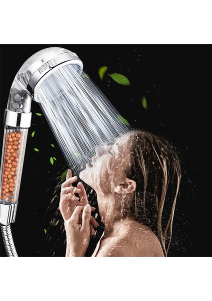 Filtreli Basınçlı Mineral Taşlı Duş Başlığı – Turmalin ve Negatif Iyon Boncuklu, Su Tasarruflu, Lazer Delikli modelleri
