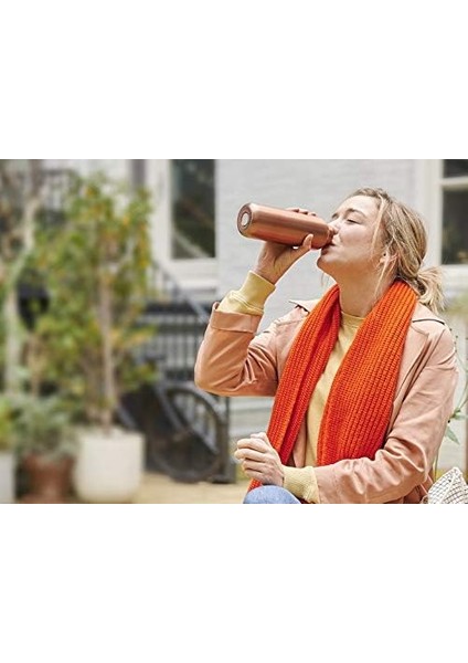 Thermo Ellipse 500 ml Pembe Altın - Içecekleri Uzun Süre Soğuk Veya Sıcak Tutar - Paslanmaz Çelik Içecek Şişesi - Çift Duvarlı Yalıtımlı - Sızdırmaz, Polipropilen