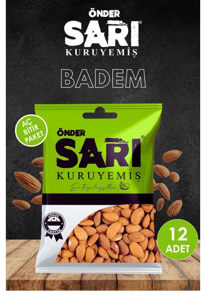 Badem Kuruyemiş 40 gr x 12 Adet Aç Bitir Paket