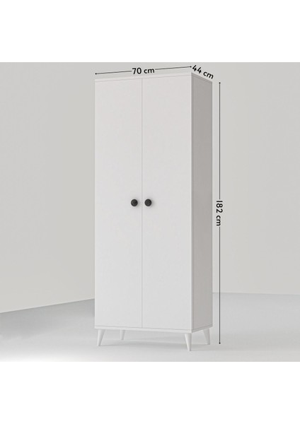 2 Kapaklı 5 Raflı Mega Çok Amaçlı Mutfak Dolabı Banyo Dolabı Beyaz %100 Mdf indirimleri