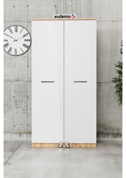 Art 2 Kapaklı Erzak Kiler Dolabı Mutfak Atlantik Çam Beyaz fırsatları