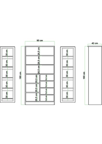 Art 2 Kapaklı Erzak Kiler Dolabı Mutfak Atlantik Çam Beyaz indirimleri