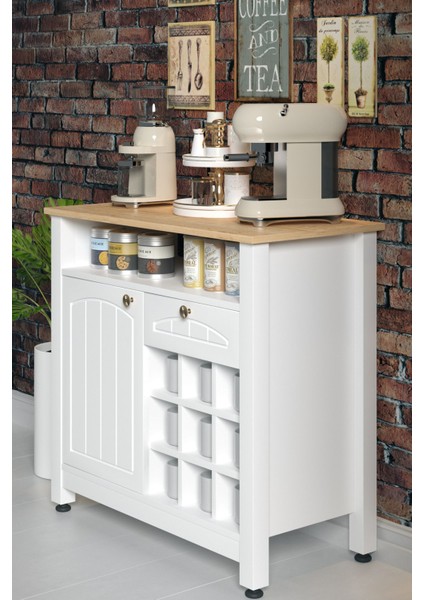 Kahve Köşesi, Bardaklık Bölmeli, Lake Kapaklı ve Çekmeceli, Çok Amaçlı Dolap (Beyaz-Rivoli) modelleri