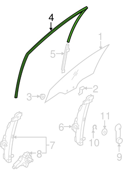 Mobıs Hyundai Accent Era Ön Sağ Cam Fitili 2006-2011 82540-1E000 fiyatları