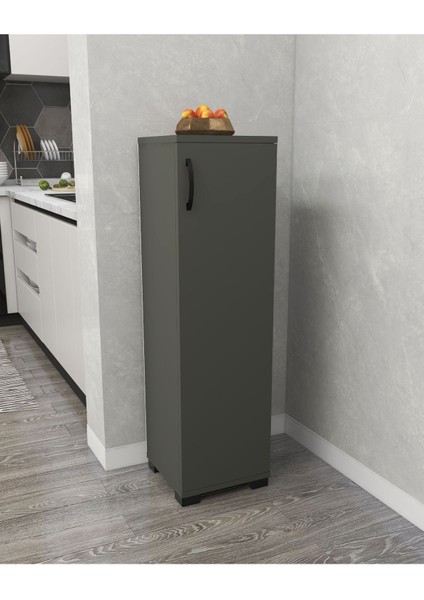 Çok Amaçlı Tek Kapaklı Mini Dolap Erzak Dolabı Banyo Dolabı