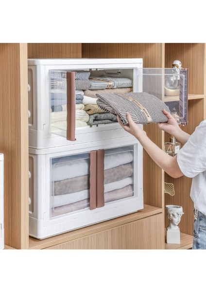 Emayhome Çok Amaçlı Kapaklı Portatif Istiflenebilir Tekerlekli Organizer Dolap 4 Lü Cappuccino indirimleri