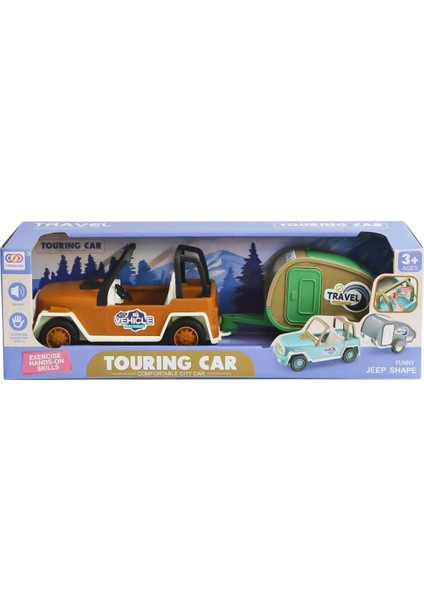 Nessiworld SS113A-SS113C Çekme Karavan Sesli Safari Araba -Birliktoys