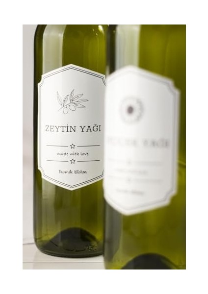 Ahşap Stantlı 2'li 750 ml Zeytinyağı Sıvıyağ Şişesi Yağdanlık Yağlık