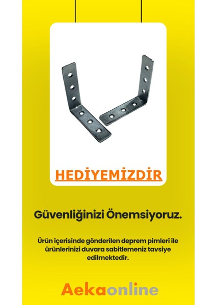 AE-3085 Selen Çok Amaçlı Dolap 7 Raflı, 2 Kapaklı Mutfak Dolabı Kiler Dolabı Banyo Dolabı Çam