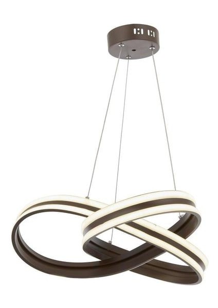 3 Yollu Yay - LED Avize - 3 Renk - Siyah Kasa - Çift Sıra Ledli