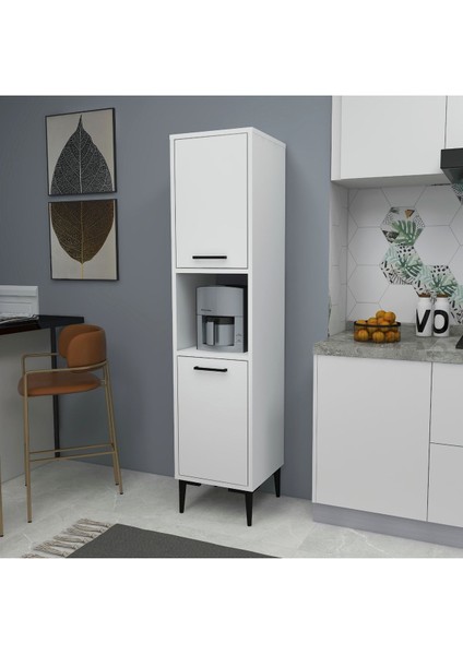 Daminol 5 Raflı 2 Kapaklı Çok Amaçlı Mutfak Dolabı, Beyaz - Daminol modelleri