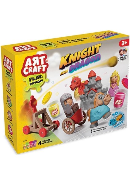 Nessiworld 03848 Şövalye ve Ejderha Oyun Hamuru Seti 280 gr -Dede