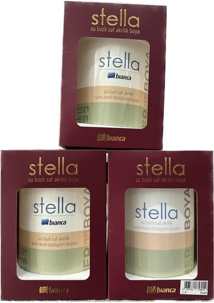 Bianca Stella Su Bazlı Saf Akrilik Boya 0.5 Lt - Antrasit