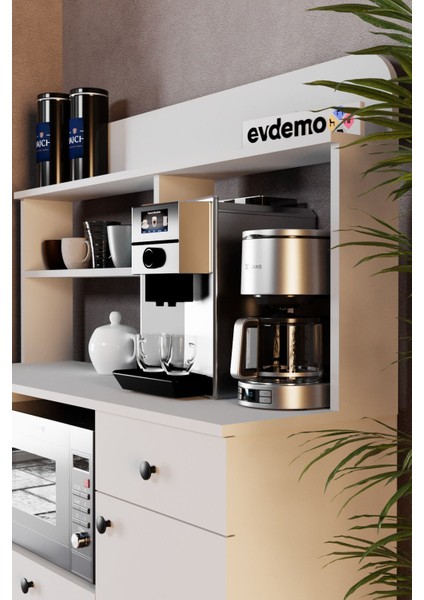 Latte Çok Amaçlı Dolap Kahve Köşesi Beyaz fırsatları