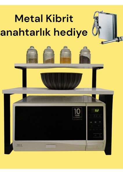 Mutfak Organizeri, Mikrodalga Dolabı , Tezgah Üstü Raflı Fırın Standı, Çay ,kahve ,baharatlık Stand