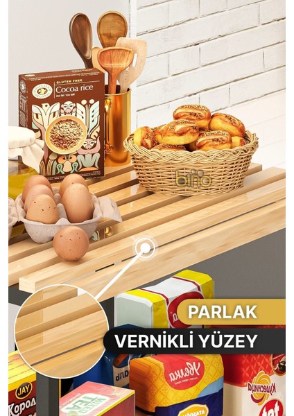 Çok Amaçlı Dolap Mutfak Bangosu Mikrodalga Fırın Rafı Sofra Servis Sunum Düzenleyici Organizer 3 Ka