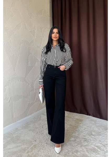 Siyah Çizgili Gömlek