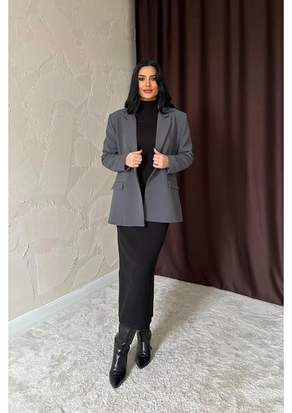 Füme Blazer Ceket