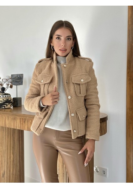 Camel Cepli Yumoş Ceket