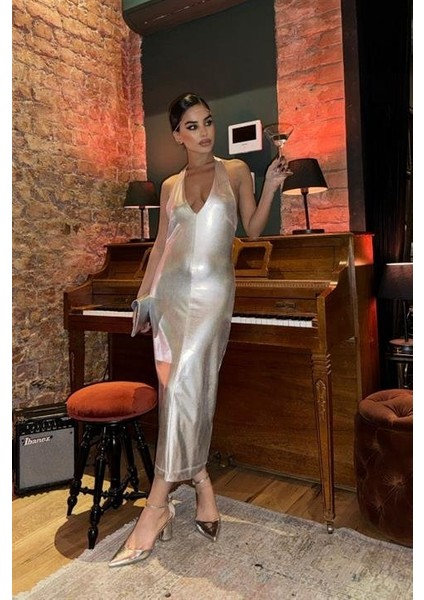 Felicia Sırt Dekolteli Elbise 2583-08