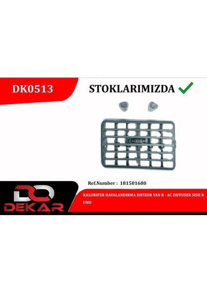 Kalorıfer Havalandırma Dıfızor Yan R Uno