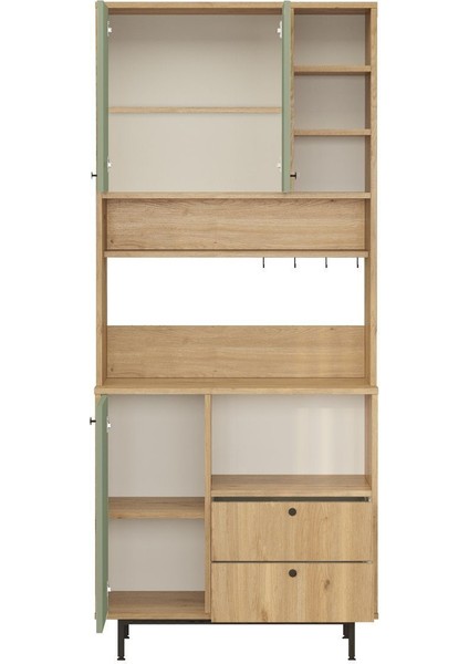 Royce Serisi Kahve Köşesi Çok Amaçlı Dolap Mutfak Dolabı Sepet-Ihlamur Yeşili Re6-Sy indirimleri