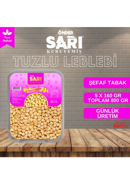 Tuzlu Leblebi Kuruyemiş 160 gr x 5 Adet Şeffaf Tabak