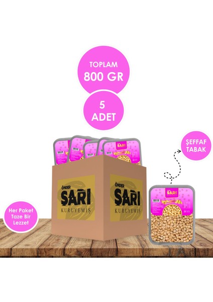 Tuzlu Leblebi Kuruyemiş 160 gr x 5 Adet Şeffaf Tabak