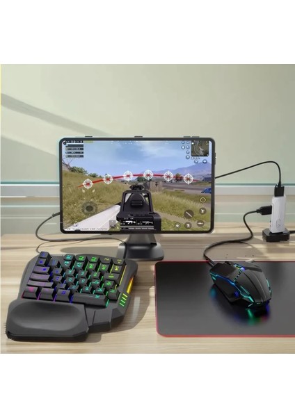 Pubg Mobil Oyun Kiti Klavye Mouse Dönüştürücü Seti Gamer Aksesuar 5 In1 Bt5.3